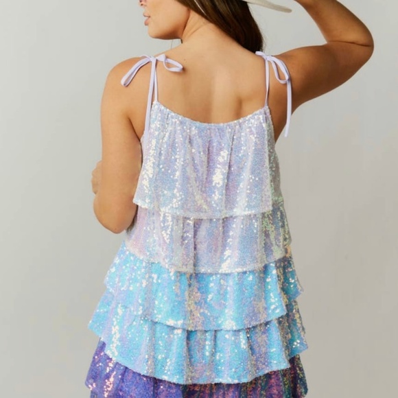 Sequined Layer Dress - Purple Hues - Picture 2 of 2